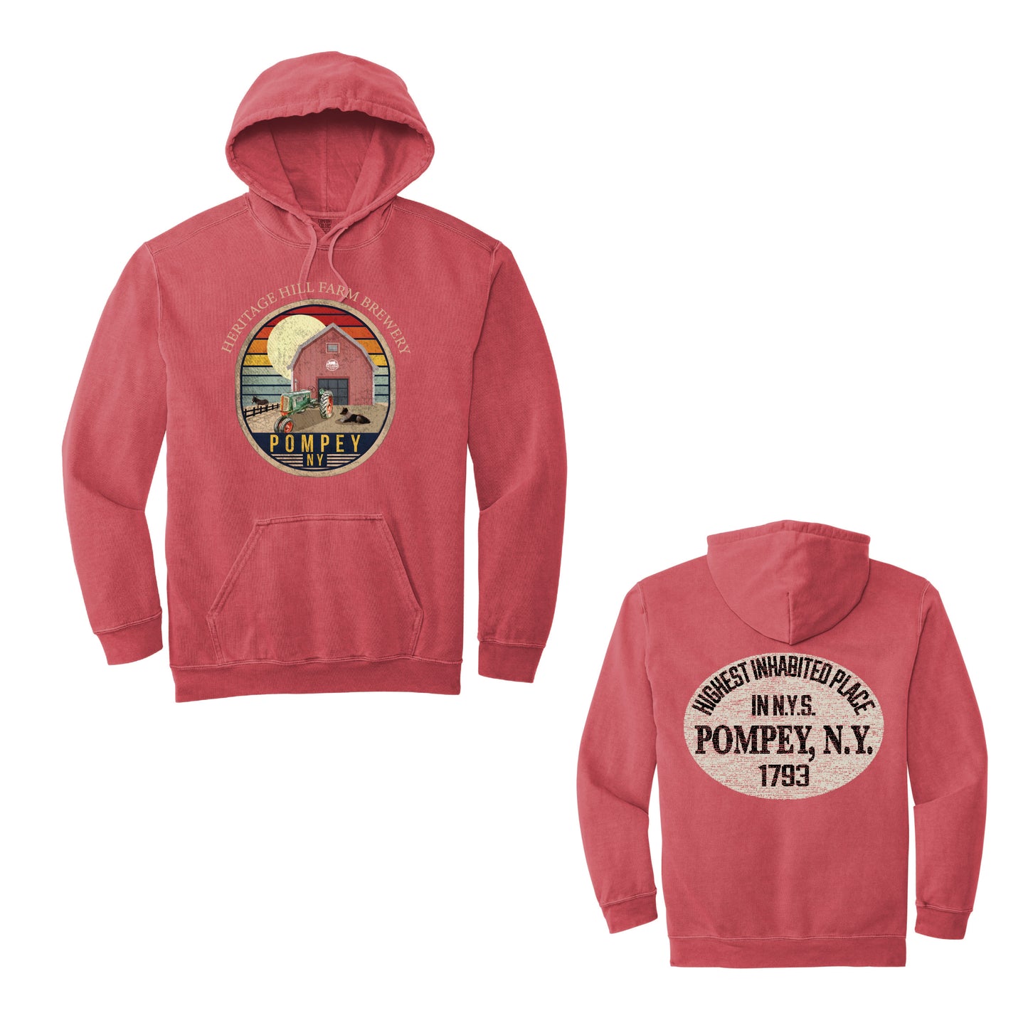 Oliver Tractor Comfort Colors Hooded Sweatshirt