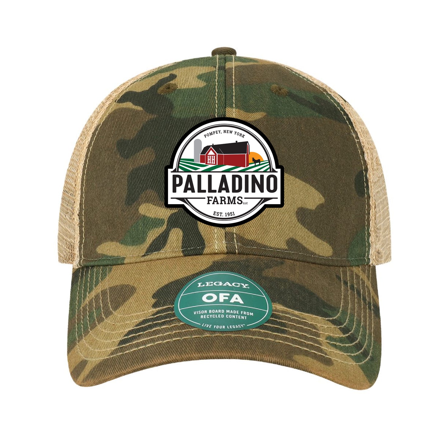 Palladino Farms Camo Trucker Cap